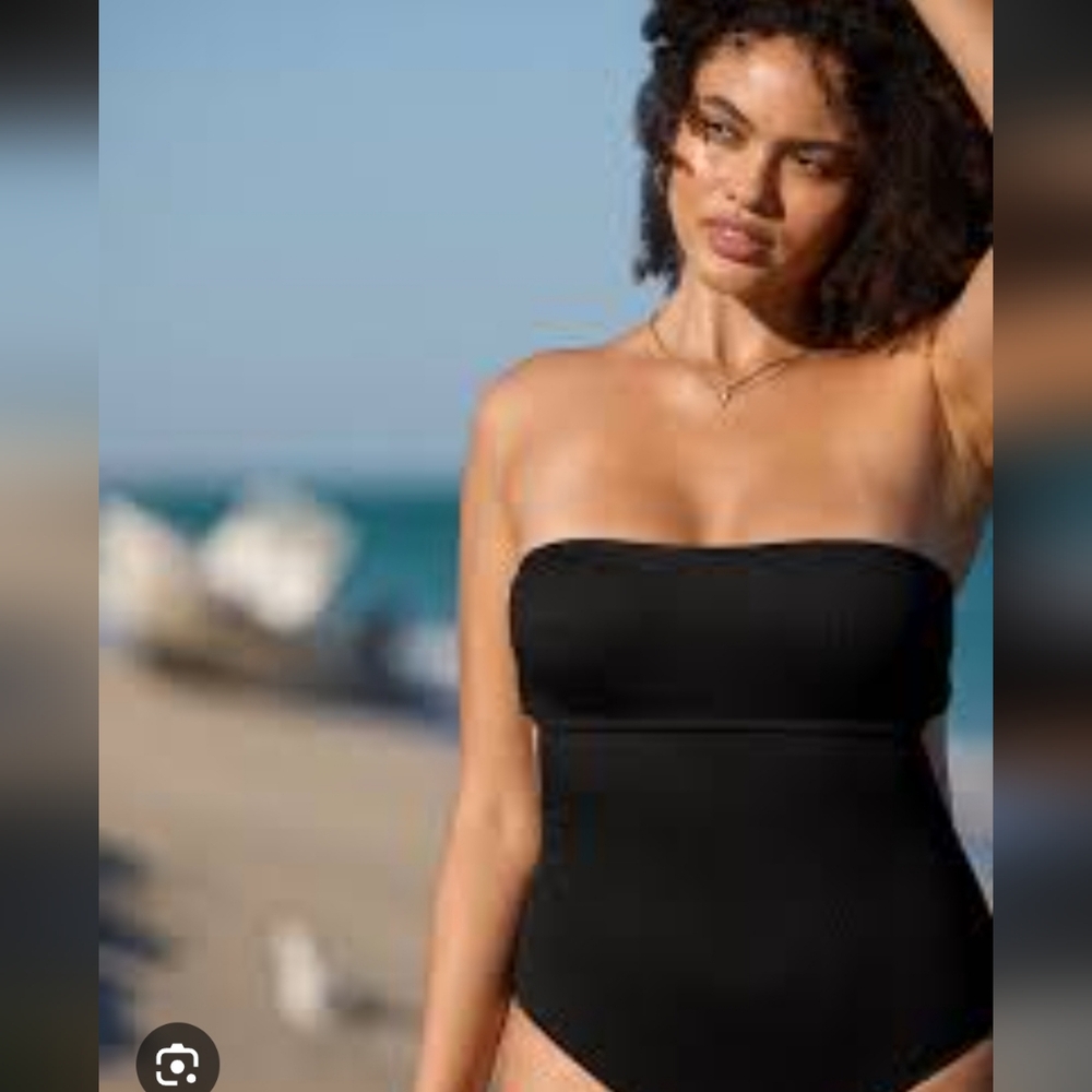 Aerie Ribbed Strapless Swimsuit